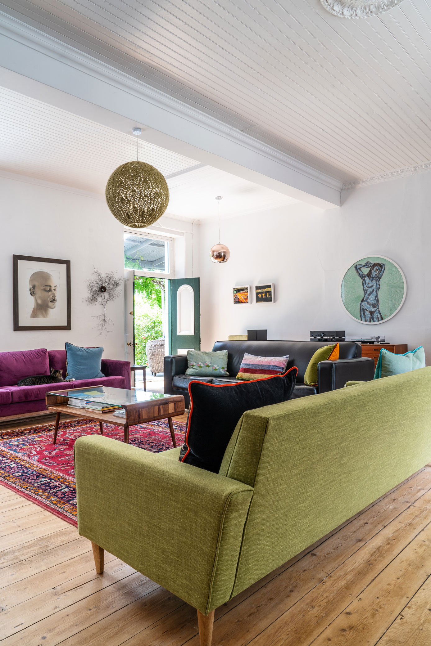 Colourful living room of South Artist, Jenny Parsons